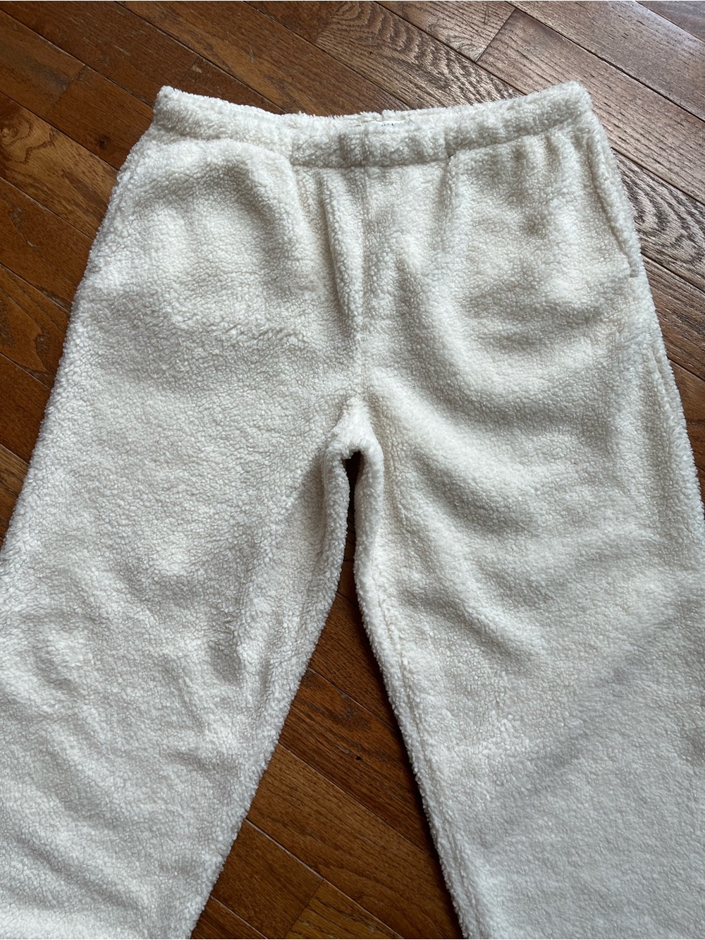 NWT American Eagle Cozy Cream Sherpa Bottoms, Size Large - Picture 3 of 11